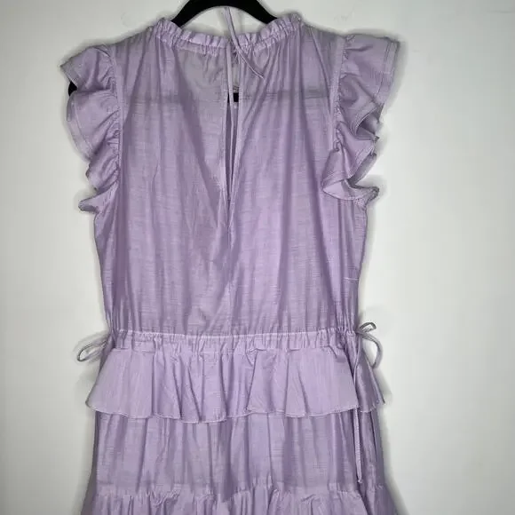 Katharine Kidd Lavender Ruffle Maxi Dress Size Small - Picture 9 of 10